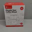 Suiitat Induction Moka Pot, 9 Cups (15.9 oz) Crystal Glass-Top & Stainless Steel Moka Pot, Classic Stovetop Espresso Maker, Silver