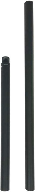 KCO Lighting M14 Threaded Extension Rod 7.89 and 11.8" Black Extension Rods Lighting Fixture Downrods Stems Chandelier Extension Rods