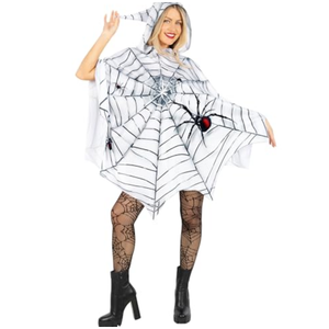 Morph Spider Costume For Women Poncho, Halloween Poncho For Womens, Halloween Costumes For Women Adult Spiders, One Size