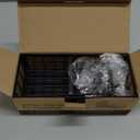 SWTYMIKI Sponge Holder for Kitchen Sink - Sink Caddy with Brush Holder Self-draining Sponge Caddy Organizer with Divider Stainless Steel Kitchen Accessories Storage for Countertop, Black