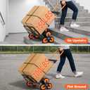 300LBS Capacity Stair Climbing Dolly, Upgraded Heavy-Duty Stair Climbing Hand Truck, Foldable Stair Climber Cart with 4.2" Wheels and 2 Elastic Ropes for Home, Package, Office or Shopping