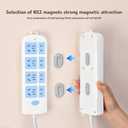 XYOFUN Magnetic Remote Control Holder Wall Mount - 4 Pcs No Drill Self-Adhesive Organizer for Air Conditioner & TV Remotes, Storage Caddy for Televisions Backside - Multicolor