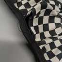 Black and White Checkered Steering Wheel Cover Rubber Anti-Slip 14.5-15 Inch Universal Steering Wheel Cover with 2 Pieces Car Coasters Suitable for Men Women (one size)