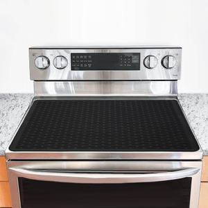 Stove Top Covers for Electric Stove,28x20 inch Silicone Stove Cover Mat,Extra Large Stove Matts for Glass Stove Top, Heat Resistant Mat, Foldable Ceramic Glass Stove Top Cover(Black)