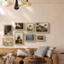 ArtXO Wood Vintage A4 Picture Frames for Living Room Wall Decor: Classic Gold 8.25x11.75 Gallery Wall Frame for Canvas, Poster, Diploma, Family Friends Photo Display