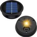 2 Pack Solar Light Replacement Top, Replacement Solar Light Parts for Lantern (Top 3.23 Inch, Bottom 2.83 Inch), Waterproof LED Replacement for Outdoor Garden, Pathway, Yard Lights & Decor