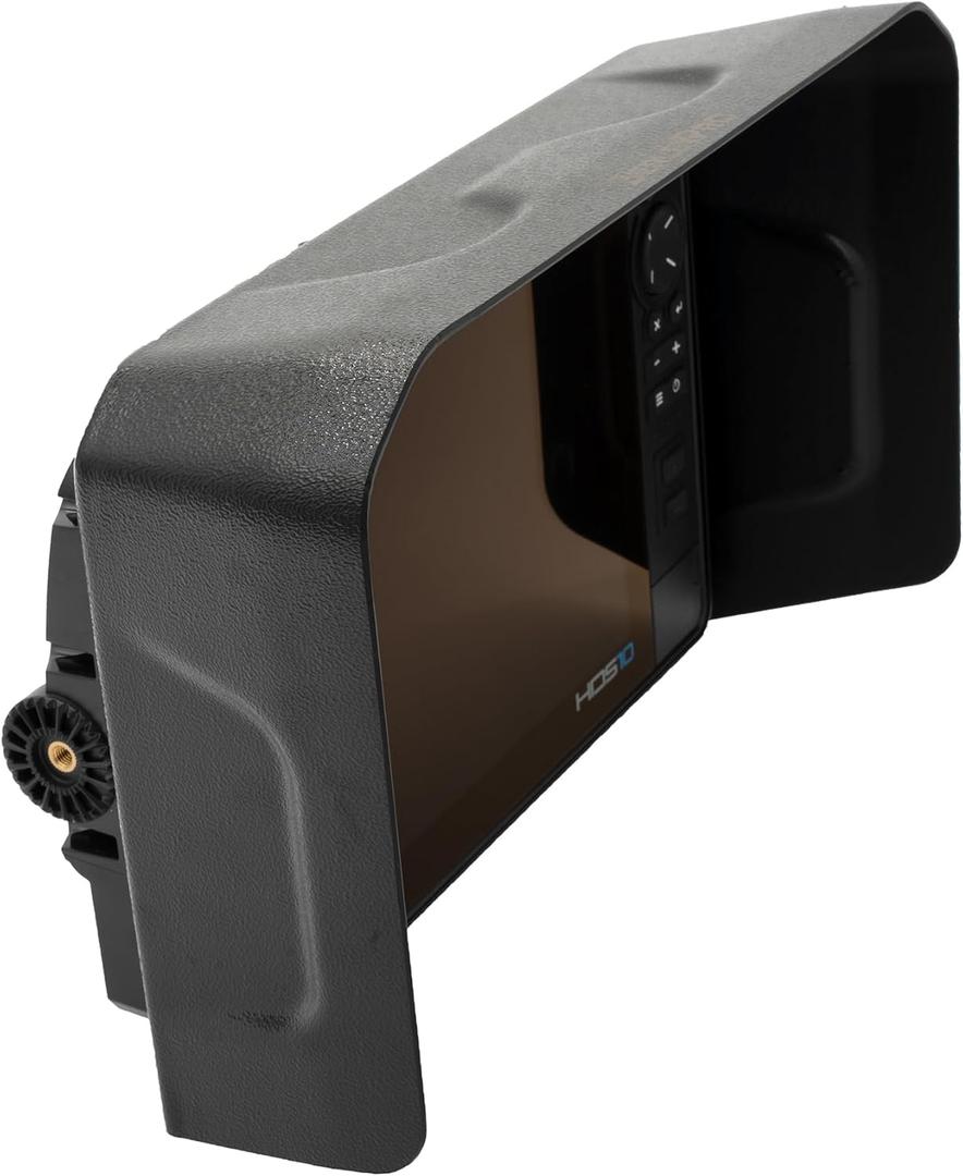 BerleyPro Lowrance Fish Finder Visor  Sun Cover & Glare Reduction  Fits HDS Live/PRO, Elite FS, Hook Reveal, Eagle Series  CNC Machined ASA Plastic (16)