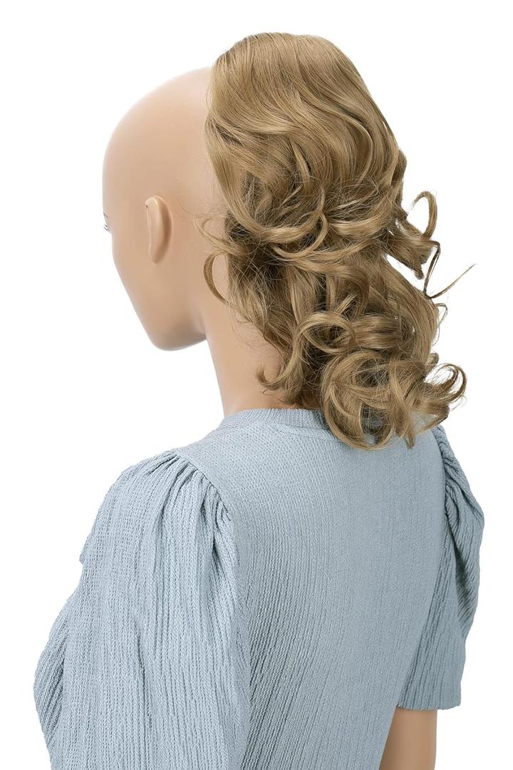 CAISHA 12" Hair Piece Braid Ponytail Extension Voluminous Wavy Dark Blonde PH211