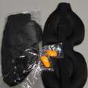 Chin Strap for Sleeping, Anti Snoring Devices Comfortable Effective Stop Snoring Solution, Snore Stopper Breathable, Anti Snore Chin Strap Adjustable Velcro, with Eye Mask, Black-QQA1