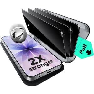 ESR 3 Pack for iPhone 17/iPhone 16 Pro Privacy Screen Protector, Military Grade Shatterproof, 9H Hardness, Anti-spy Tempered Glass with UltraFit Tray