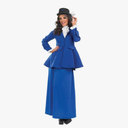 fun shack English Nanny Costume for Women, Adult Mary Poppins Book Character Outfit, Classic Nanny Dress Size S