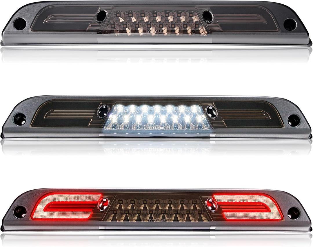 Smoke Lens LED 3rd Brake Light Compatible with F150 2015-2024 F250 F350 F450 F550 2017-2024 for Maverick 2021-2025 for Ranger 2019-2024 Third Brake Cargo Light