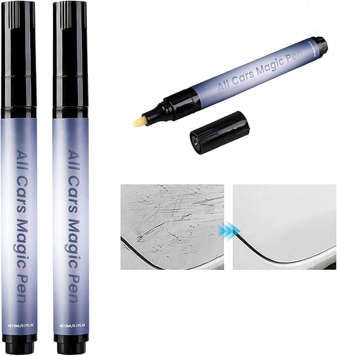 2Pcs Magic Car Scratch Removal Pen for All Cars - Quick Fix All Cars Magic Pen for Car Scratches, Weatherproof Fits All Car Colors