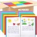 Henoyso 96 Pcs Primary Composition Notebook K-2 9 3/4 x 7 1/2 Inch Bulk Primary Journal Blank Writing Book for Kid to Write Draw and Journal 60 Page Notebook Back to School Supplies (Colorful)