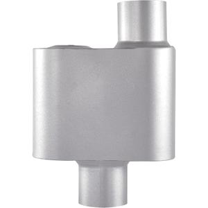 Universal Mufflers,Performance Automotive Exhaust MufflerSingle Chamber 3 inch inlet (ID) 3 inch outlet (ID) FH73041 (Silver)