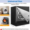 Waterproof Washer and Dryer Covers with Durable Zipper 27"W X 33"D X 39"H Large Heavy Duty Washing Machine Cover for Top Load & Outside Use, Black
