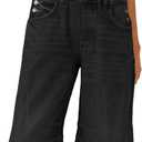 Barrel Overalls Jumpsuits for Women Casual Loose Baggy Jeans Pants Sleeveless Bib Jumpers with Pockets (Medium, Classic Black)