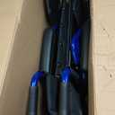 Drive Medical Blue Streak Lightweight Wheelchair - Portable Folding Mobility Aid - Swing-Away Footrests - Desk Arms - Durable Steel Frame - Easy Transport & Storage - 20-Inch Seat