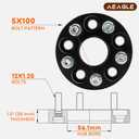 Aeagle 5x100 Hubcentric Wheel Adapters 1.5" for 2013-2022 BRZ, Forged 5 Lug Wheel Spacers with 12x1.25 Studs 56.1mm Bore 4PCS
