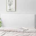 Headboard Covers, Stretch Bed Head Board Slipcover, Dustproof Protector Cover for Linen Fabric Tufted Upholstered Headboard (White, Full Headboard Length (47"-55"))