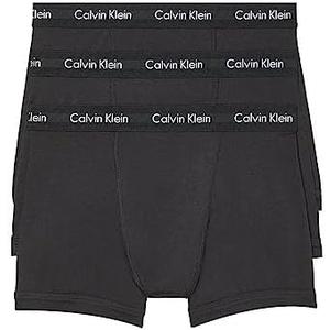 Calvin Klein Men's Cotton Stretch 3-pack Boxer Brief, 3 Black, Medium