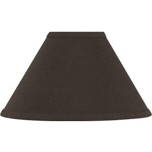 Aspen Creative 58761A Empire Uno Lamp Shade in Dark Brown, 4" Top x 11" Bottom x 7" Slant Height, Slip UNO 33mm