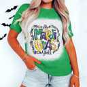 Womens Carnival T-Shirt Graphic Short Sleeves Tee Tops (Small, Green)
