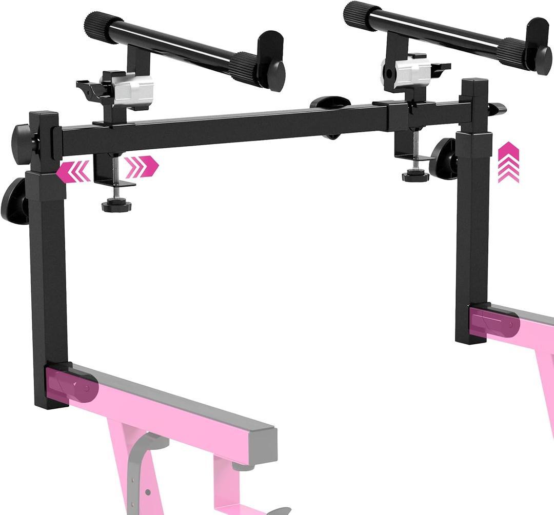Liquid Stands 2 Tier Keyboard Stand Attachment - Adjustable Electric Digital Piano Stand for 54, 88 Key Music Keyboards & Synths - Double Extender for Square Tube Z Style Stands