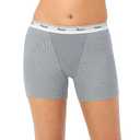 Hanes Originals Womens Mid-Thigh Boxer Brief Pack, Stretch Cotton Underwear, 4-Pack (Large, Fashion Color Mix)