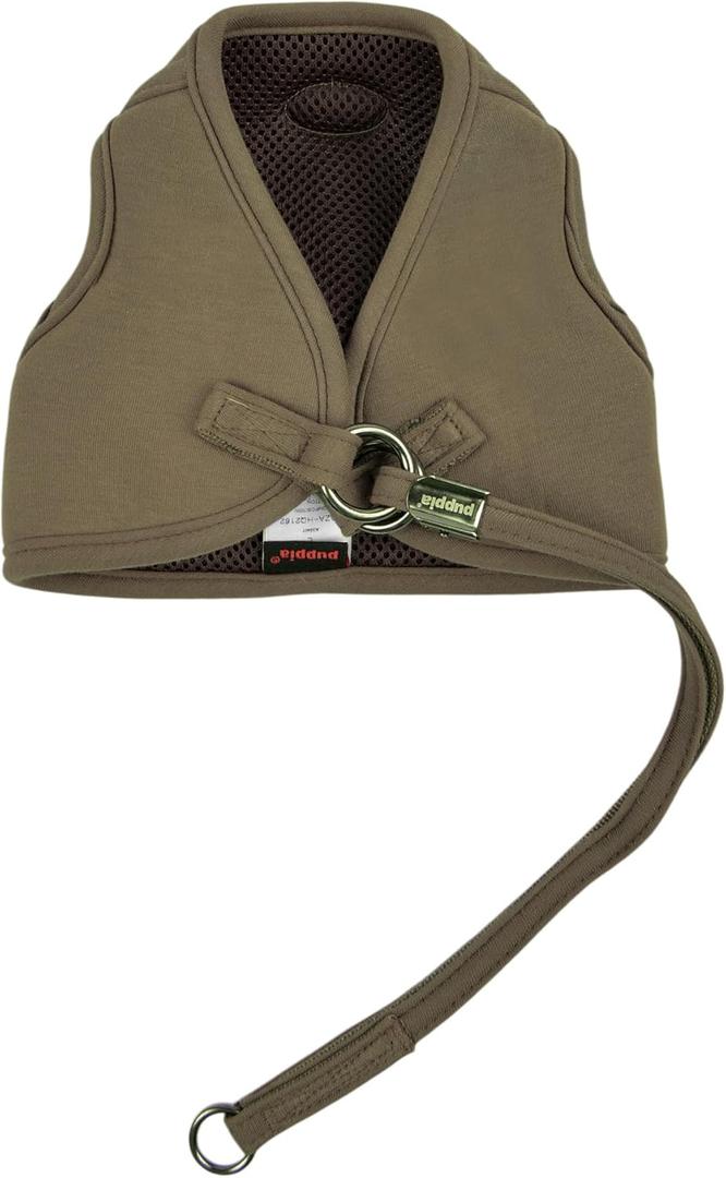 Puppia Eco Dog Harness Q Eco-Friendly No Pull Comfort Harness for Small and Medium Dogs, Brown, Large