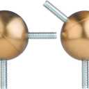 Ivilon Bay Window Curtain Rod Corner Connector - for Rods of 5/8 to 1-1/8 Inch - Warm Gold