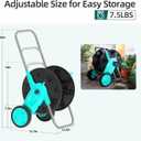 Portable Garden Hose Reel Cart, Hold Up to 75-100 Ft of 5/8 Inch Hose,Garden Water Pipe Holders Mobile Tools with 2 Wheels for Outside Hose Storage