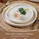 AmorArc Stoneware Dinnerware Sets for 8,24 Pcs Plates and Bowls Set