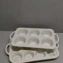 mary Silicone Muffin Pan with Metal Reinforced Frame - Mini Muffin Pan for Homemade Muffins, Cupcakes, and Bread, Oven and Dishwasher Safe - Set of 2, 6-Cup and 12-Cup