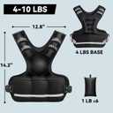 HEETA Adjustable Weighted Vest for Women Men, 4-10lbs/10-18lbs/20-32lbs Body Weight Vest Exercise Set with 6 Ironsand Weights & Reflective Strips for Walking Running Workout Cardio Strength Training