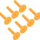 PATIKIL Rubber Golf Tee, Tall Training Driving Range Tee Stable Ball Holder for Outdoor Indoor Hitting Mat (3.4 Inch, Yellow)