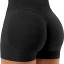 YEOREO SoftHue Women Workout Gym Impact Shorts Hidden Scrunch Butt Lifting 2.5"/3.6"/4.5"/6" Seamless Shorts (XX-Small, Black)