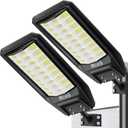 Solar Street Lights Outdoor Super Bright LED Solar Street Lamps Yard, 9800