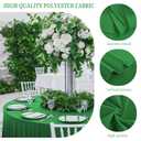 10 Pack Premium Round Tablecloth - 90 Inch Green Polyester Table Cloth - Bulk Washable - Fabric Tablecloths - Table Cover for Wedding, Party, Banquet, Buffet, Holiday Dinner