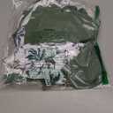 3 Piece Rash Guard for Women - Long Sleeve Swimsuits with Shorts SPF Zip up Swim Shirt with Built in Bra (X-Large, Green Palm Tree)