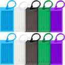 10 Pack Luggage Tags for Suitcases, Airplane Travel Essentials for Flying, International Travel Must Haves, and Luggage Accessories by Sodsay (Ba-colorful)