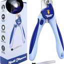 LED Dog Nail Clippers with Light, Trimmers with Protective Guard, Quick Sensor, Safety Lock and Nail File - Suitable for Large and Small Dogs & Cats (Blue, LED)