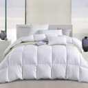 Down Comforter Twin Size, Luxury All Season Duvet Insert, Fluffy Breathable Soft, Hotel Quality White Comforter Twin 68x90in, White-winter
