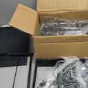 OPNICE Desk Organizer and Accessories, 2-Tier Computer Monitor Stand Riser with Drawer and 2 Pen Holders, Laptop Stand, Office Desk Accessories for Office Supplies, Black 2-Pack