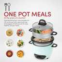 AROMA 6-Cup (Cooked) / 1.5Qt. Rice & Grain Cooker (ARC-743-1NGBL), Light Blue
