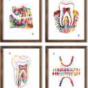 Watercolor Dental Anatomy Illustration Art Print Set for Dentist Office Reception Decor, Orthodontist Clinic Accent, Hygiene Room Motivation, Home Study Reference, Lab Inspiration Corner, Med Student Surprises, Aspiring Dentist Tokens, Hygienist Appreciation Gifts, Ortho Assistant Honors, Oral Surgeon Keepsakes, Graduation Markers, Parent Pride Souvenirs, Festival Smiles Tokens - 8x10 Unframed Print Set