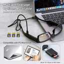 Camera Glasses – 1080P HD Video Recording Smart Glasses with Audio, Wearable POV Camera for Men Women, Hands-Free Recording for Sports Vlogging Outdoor, (64GB SD Card Included)