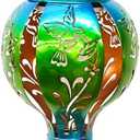 Hot Air Balloon Solar Lantern Hummingbird Wind Spinners with Flickering Flame Light Hanging Solar Lantern Outdoor Waterproof Decorations for Outside Patio Garden Yard
