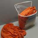 WEERRW 4 Pieces Velvet High Stretch Couch Covers for 3 Cushion Couch Sofa Slipcovers, Washable Furniture Protector with Non Slip Elastic Bottom, Feature Soft and Thick Plush Fabric, Pumpkin, Large