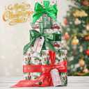 2 x GIOLNIAY Nutcracker Christmas Wrapping Paper for Kids Adults - Holiday Gift Wrap with Nutcracker, Ribbons & Greenery on White - 4 Jumbo Sheets, 28" x 40" Each (31 sq. ft ttl), Easy to Store